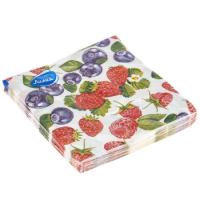 Салфетки бумажные 2 слоя Лилия 33*33см Ягодный фреш 20л /15шт/2456