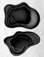 Пруд Байкал 500л черный 184*123*46см /ПЛ