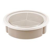 Менажница с крышкой 3 секций (3*300мл) капучино М1124 