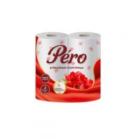 Полотенце бумажное 2 слоя Pero Tulip 2 рулона белые /12шт