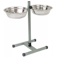 Миска метал на регулируемой подставке ЧИП хамелеон 60см 2*2,5л
