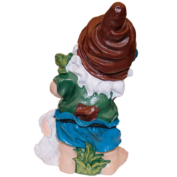 Фигура Гном с морковкой и зайцем 12603