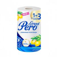 Полотенце бумажное 2 слоя Pero 1 рулон белые /15шт/