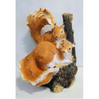 Фигура Пень две белки на коряге под фонарь 40*34*35см АФ