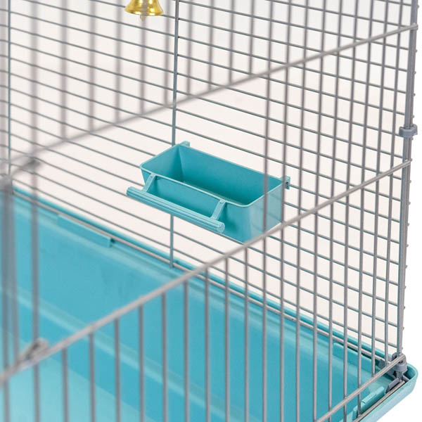Клетка д/птиц ЛОРА-2 ECO 58*40*88см (укомплект) 2 секции бирюзовая/4611/Дарэлл