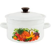 Кастрюля 7л эмаль цил белая Эквадор 41804-192/6-У2 /2шт/Керчь  