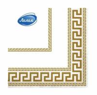 Салфетки бумажные 2 слоя Лилия 33*33см Меандр 20л /15шт/5348