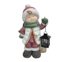 Фигура декор Мальчик с фонарем h 40.5см HS-552/ 2шт/Listok