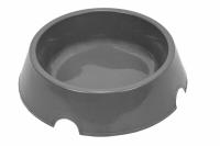 Миска одинарная пластик для собак 1,4л серый