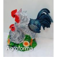 Фигура Петух с курицей 29х23х36см АФ