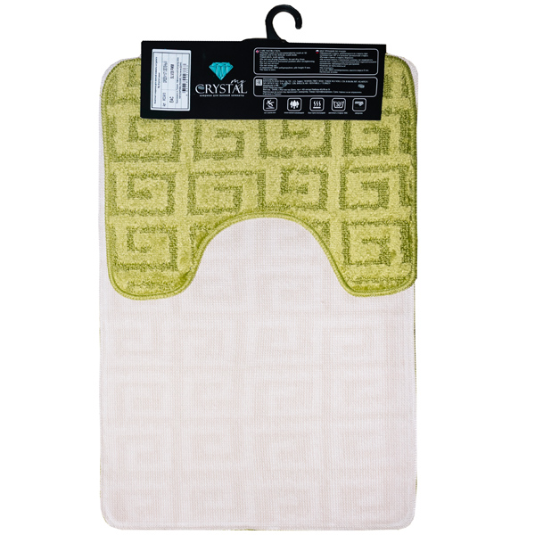 Комплект ковриков д/ванной и WC Рим 50*80/40*50см зеленый МС2-513 /25шт/ My Crystal