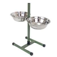 Миска метал на регулируемой подставке ЧИП хамелеон 50см 2*2л/1185/Дарэлл