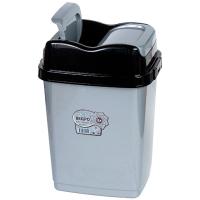 Ведро 8л д/мусора Флип серо-черный А023 /20шт/Арз