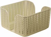 Салфетница ВЯЗАНИЕ белый ротанг М1193 