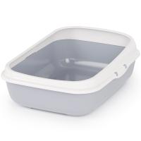 Туалет д/кошек малый глубокий с бортом серый/8шт/М8544