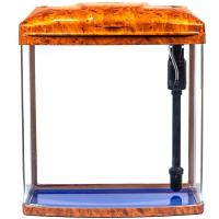 Аквариум куб полный комплект 35л темное дерево/AQUARIUM 049