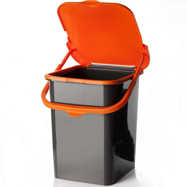 Контейнер для мусора 18л ПУРО оранжевый М2475