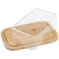 Масленка из бамбука BAMBU с пластик крышкой 16,8*10,3*5,2см /30шт/981059/Mallony 