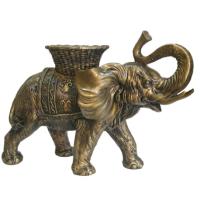 Слон с кашпо на спине (золото)L65W32H47 713325/I009