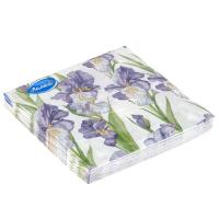 Салфетки бумажные 2 слоя Магия Ирисов 33*33см 20л /15шт/2555