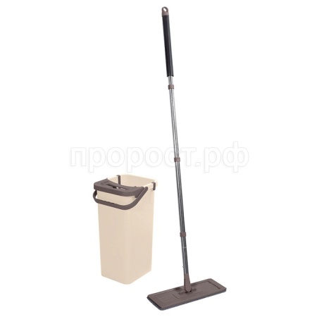 Швабра д/пола MIRACLE насадка микрофибра+ведро с механизмом отжима 004836