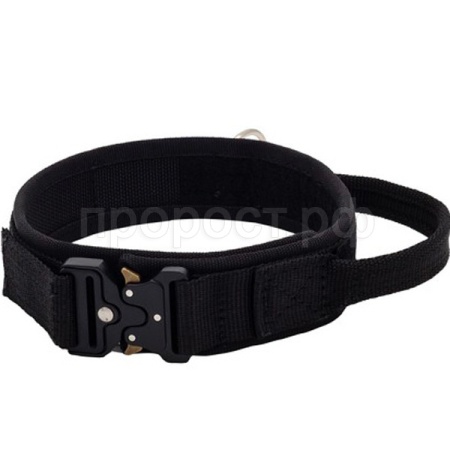 Ошейник капрон Кобра тактический с ручкой фаст металл 58-72см L/19150075/Каскад