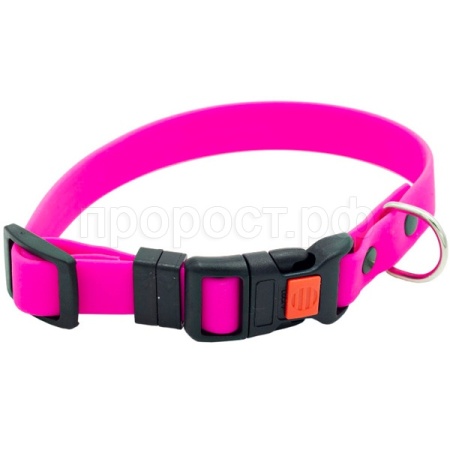 Ошейник биотан 20мм с фастексом 30-42см матовый розовый/30120401-12/Каскад
