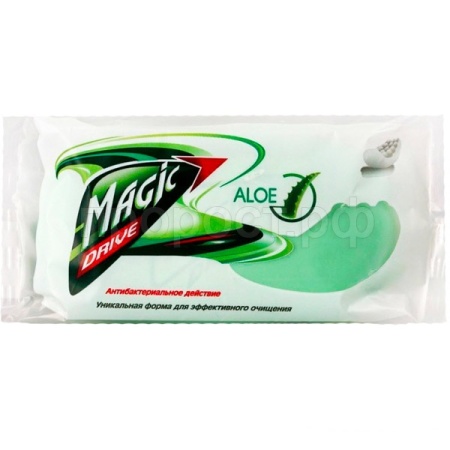 Мыло твердое Эфко Magic Drive 90г алоэ-вера антибактериальное 80412 /12шт/Атлант