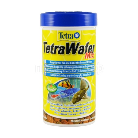 Корм для рыб Tetra Wafer Mix банка 250 мл пластинки для донных,травоядных и хищных рыб
