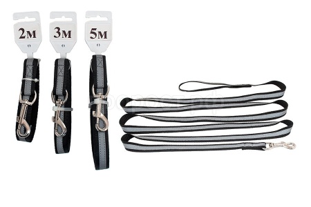 Поводок капрон 20мм*2м ЧИП светоотражающий/021620