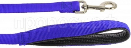 Поводок нейлон с мягкой ручкой шир 20мм длина 120см синий 02220016-06 
