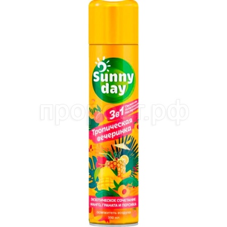 Освежитель воздуха Санни дей 300мл тропическая вечеринка /12шт/Атлант