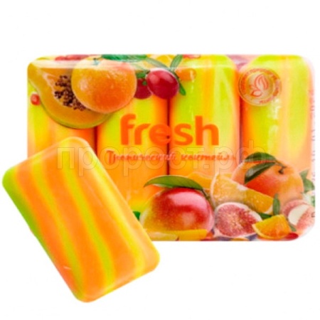 Крем-мыло Эфко Fresh 4шт*75г тропический коктейль 80736 /Атлант