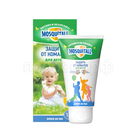 MOSQUITALL Крем Нежная Защита для детей 40мл