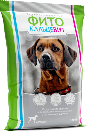 Витамины для взрослых собак Фитокальцевит 500гр