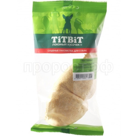 Лакомство для собак Губы говяжьи 1 м/у / 3031/