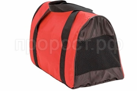 Сумка переноска ЧИП Туннель №1 нейлон с сетчатым окном 36*21*24см красный/9006/