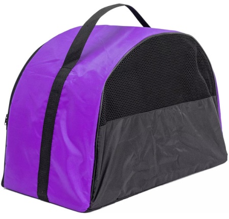 Сумка переноска ЧИП Полукруглая №4 нейлон с сетчатым окном 50*27*35см фиолетовая/9049фиол/Дарэлл