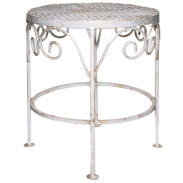 Столик садовый декор ПРОВАНС белый с патиной №2 РЗДИ