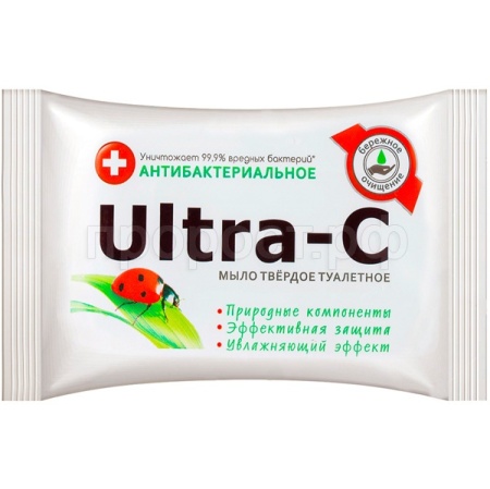 Мыло твердое Эфко Ultra-C 200г антибактериальное 80594 /40шт/Атлант