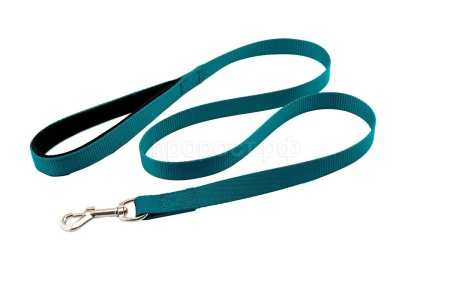 Поводок синтетика 25мм Евро с мягкой ручкой изумрудный 1,2м/021825изумруд