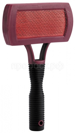 Пуходерка Средняя резиновая ручка и металлические зубья без капель 16,5*10см