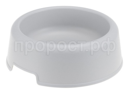 Миска одинарная пластик СИМПЛ д/кошек и собак 200мл смоки /М1810/М-пластика
