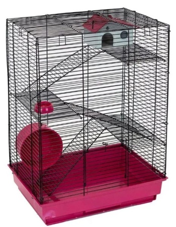 Клетка для грызунов ГОША-4 3-х этажная 10,5*42*30*59см укомплектованная/4034