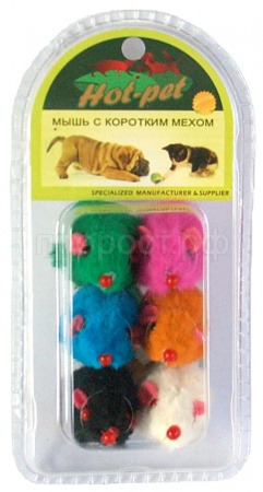 Игрушка для кошек Мышь с коротким мехом 5см 