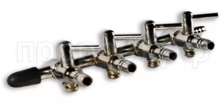 Краник металлический А004 на 4 выхода/400064