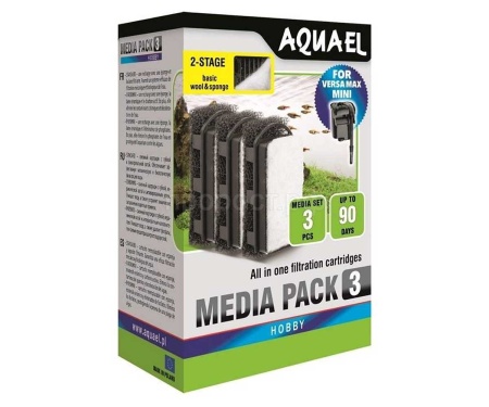 Комплект сменных картриджей для фильтра VERSAMAX Mini(пористая губкаи флизелин)/113273