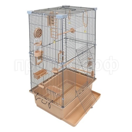 Клетка д/птиц ТУТТИ-2 ECO 42*30*66см (укомплект) бежевый /46212/Дарэлл