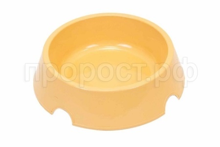 Миска одинарная пластик для собак 1,4л бежевый