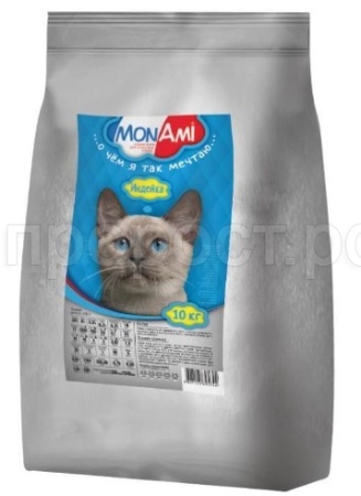 Корм для кошек МонАми Индейка 10кг